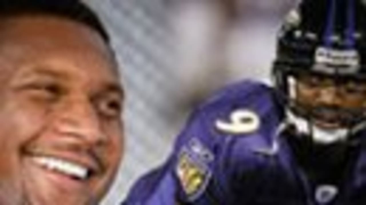 Baltimore Ravens' quarterback Steve McNair warms-up prior to the