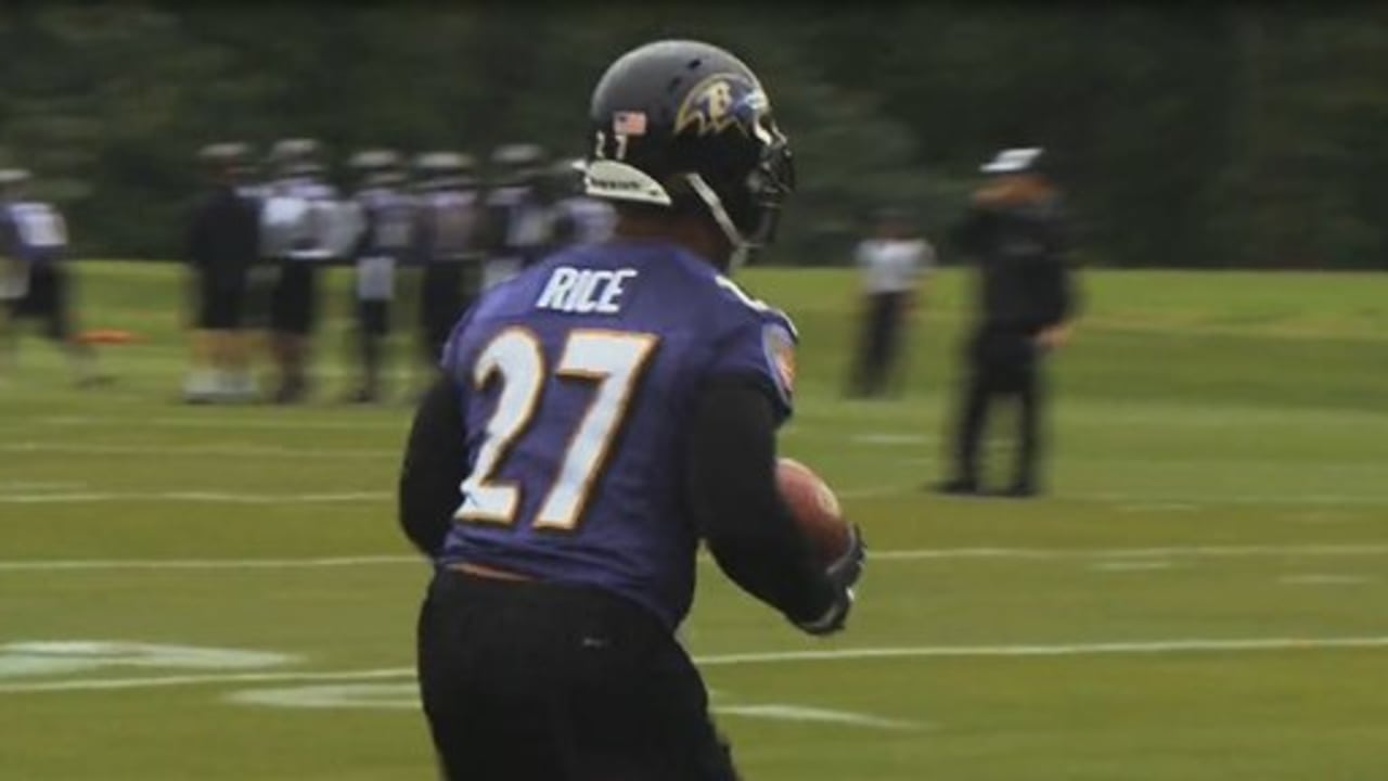 Sleeker Ray Rice Returns To Practice Field