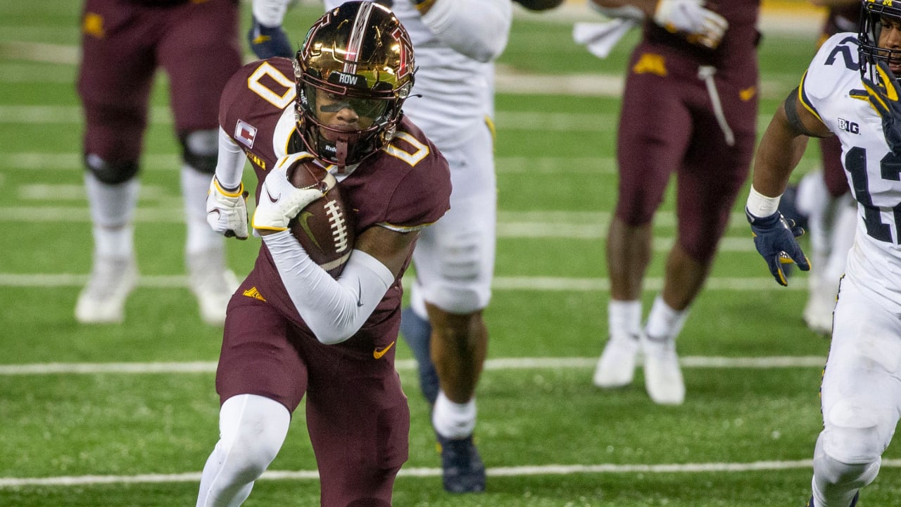 2021 NFL Draft: Wide Receiver Rashod Bateman, Minnesota, Round 1, Pick 27