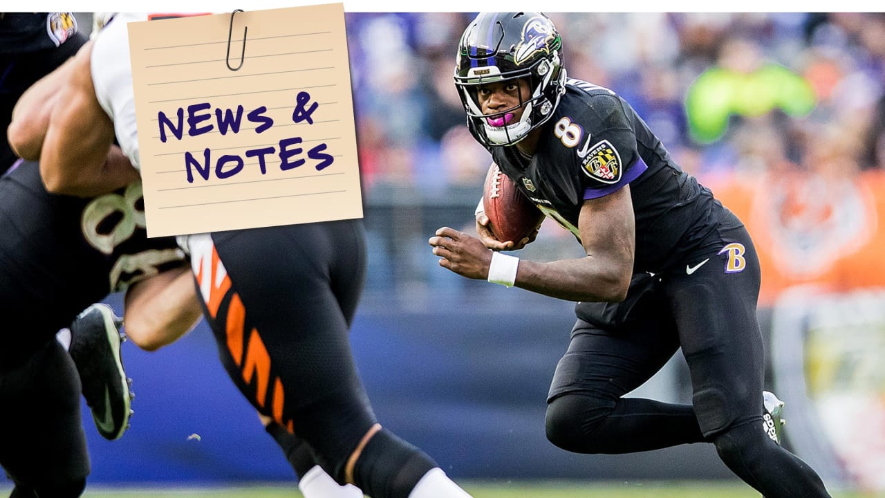 News Notes 11 21 Lamar Jackson Isn T Too Worried About Big Hits Or Trash Talk