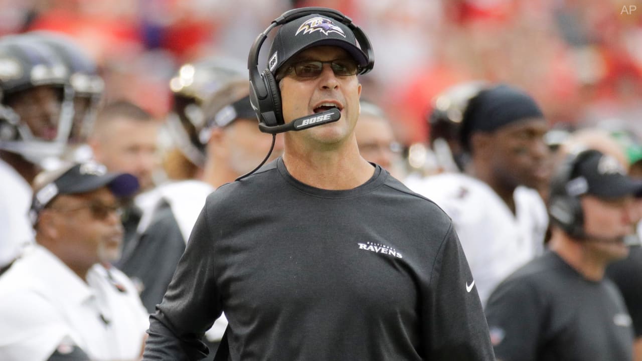 Ravens HC John Harbaugh discusses progress of OLB David Ojabo