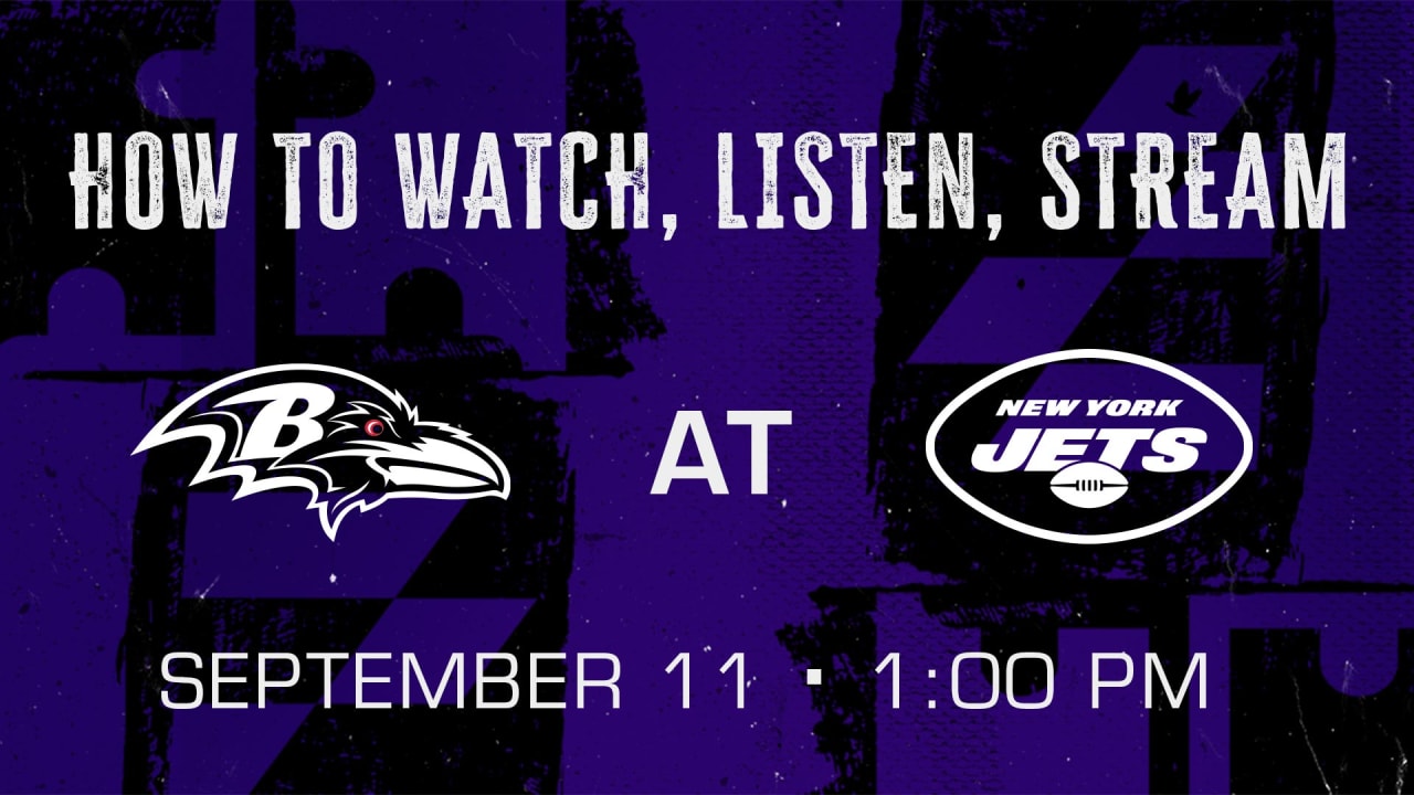 How to Watch, Listen, Live Stream Ravens vs. Jets, Week 1