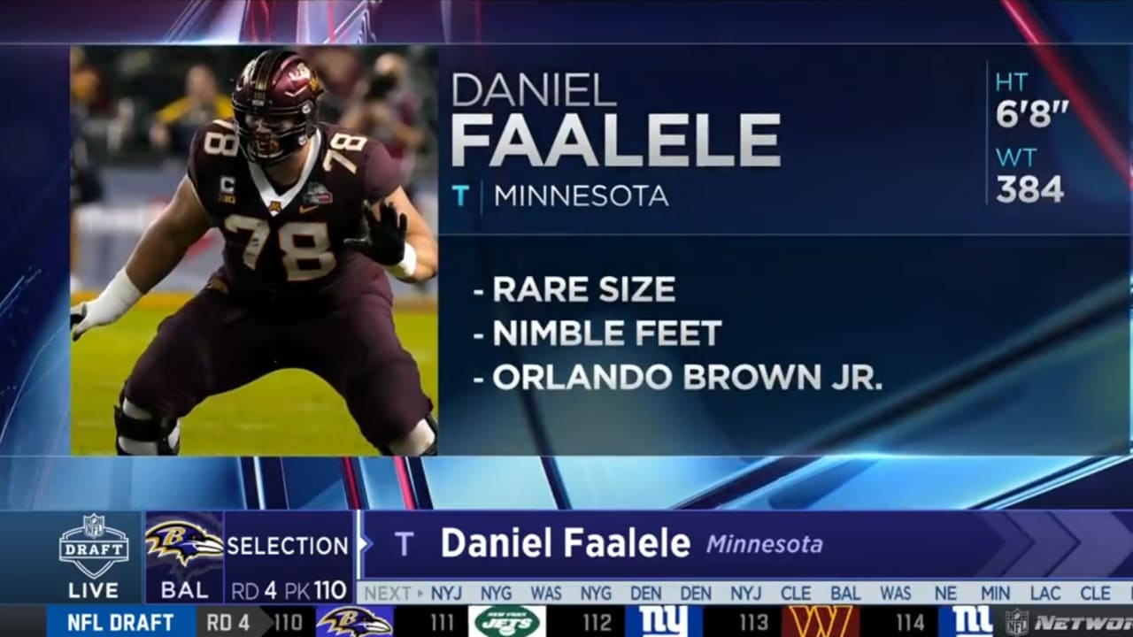 Daniel Faalele Drafted By Ravens at No. 110