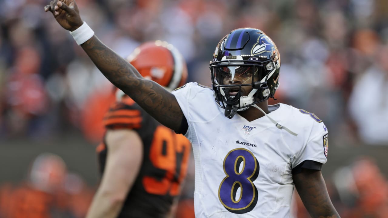 Baltimore Ravens quarterback Lamar Jackson vs. Cleveland Browns