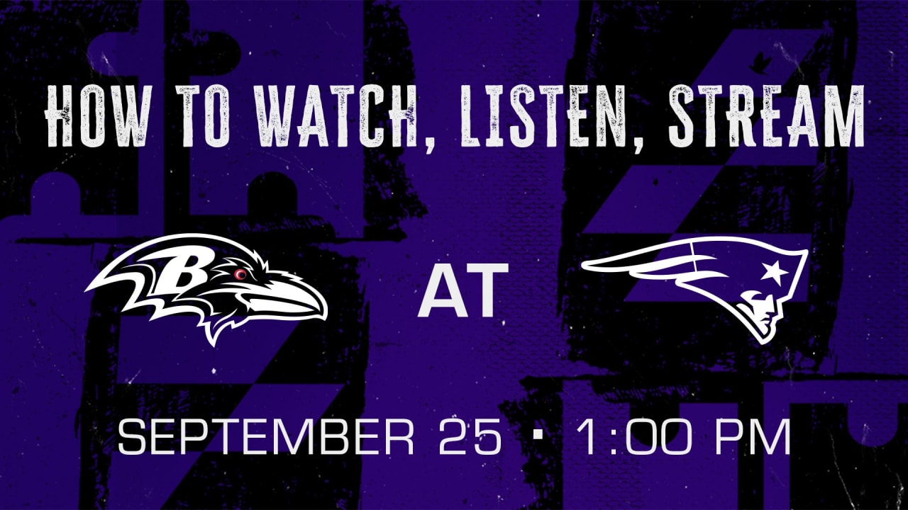 Baltimore Ravens vs. New England Patriots FREE LIVE STREAM (9/25