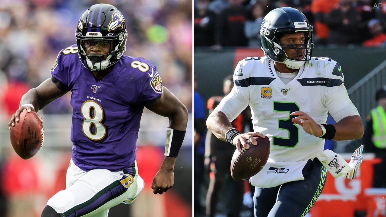 Dual-Threat MVP Candidates, Lamar Jackson and Russell Wilson Draw  Comparisons