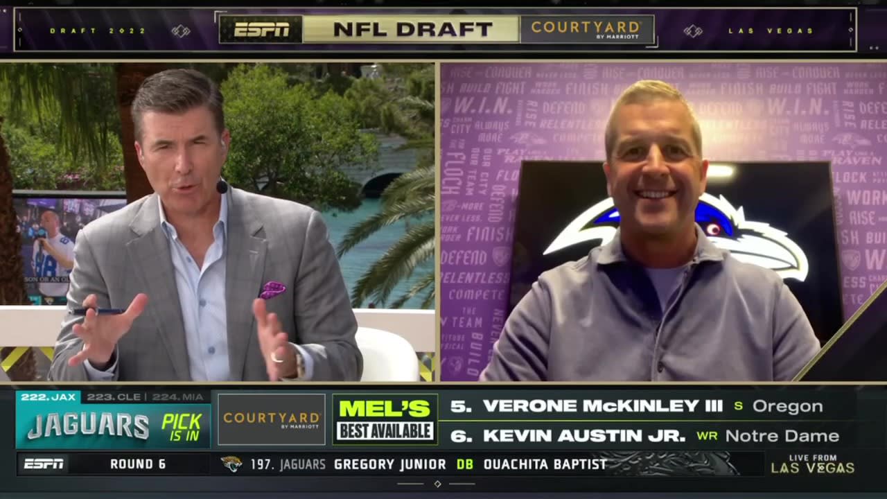 John Harbaugh Draft Recap Interview