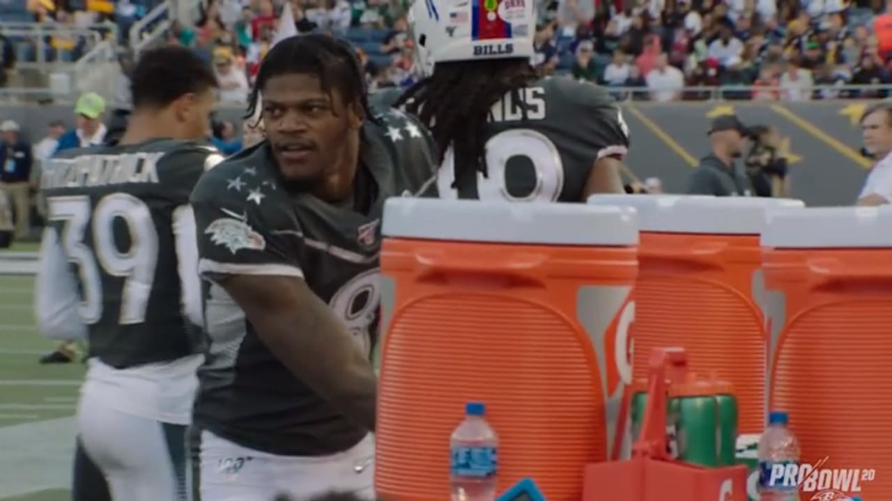 Lamar Jackson Doubles as the AFC's Water Boy