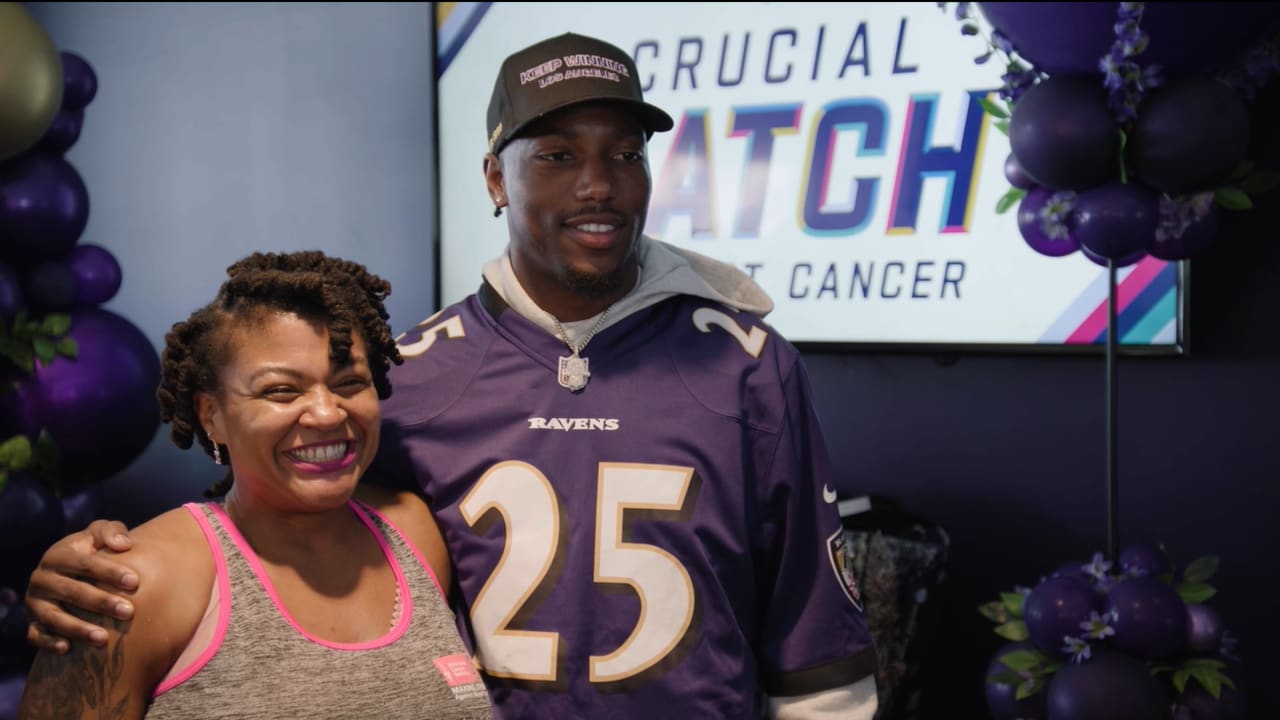 Ravens Make Crucial Catch, Visit Women Fighting Cancer