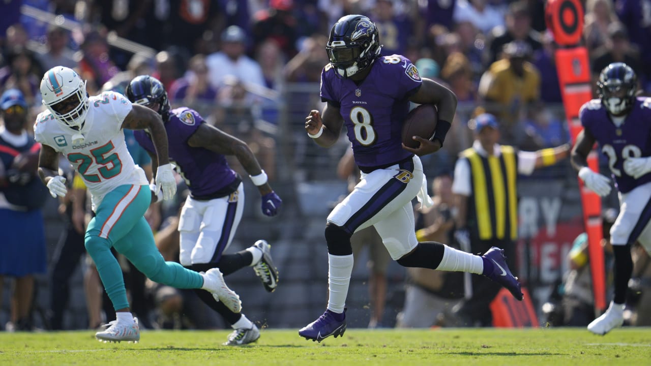 Lamar Jackson Career Long 79-Yard Touchdown Run vs. Dolphins, Week 2