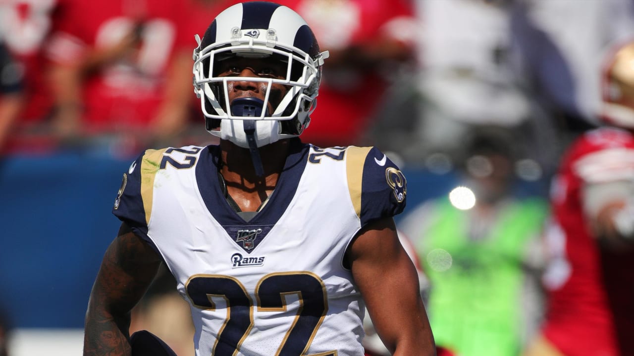 Baltimore Ravens cornerback Marcus Peters (24) looks on during pre-game  warm-ups before an NFL football game against the Carolina Panthers, Sunday,  Nov. 20, 2022, in Baltimore. (AP Photo/Terrance Williams Stock Photo 