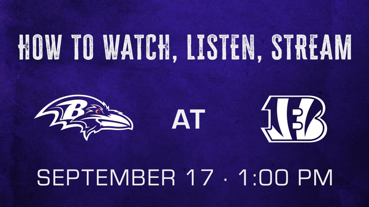 How to Watch, Listen, Live Stream Ravens vs. Bengals Week 2