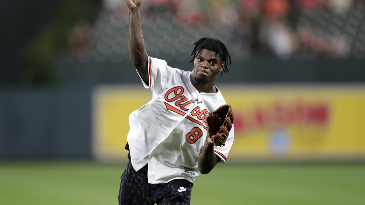 Check Out Lamar Jackson's First Pitch at Camden Yards