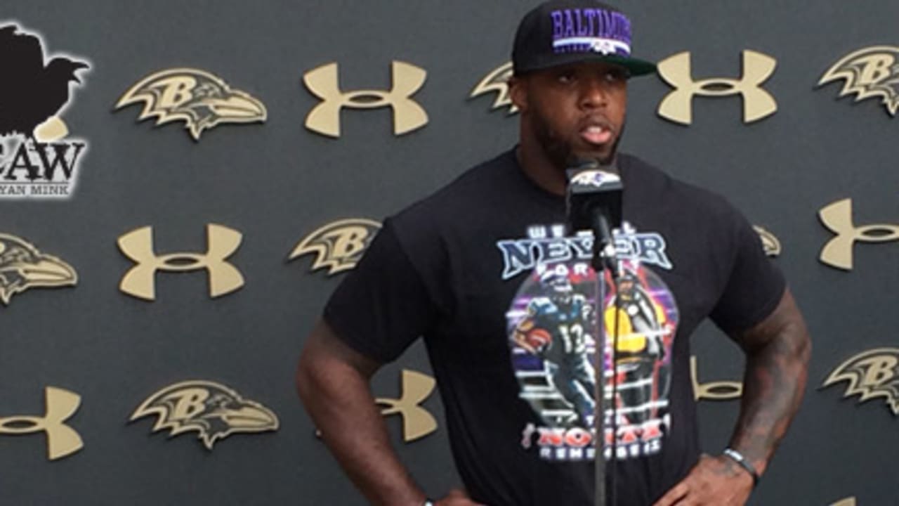 Terrell Suggs wears T-shirt showing Mike Tomlin's sideline block on Jacoby  Jones