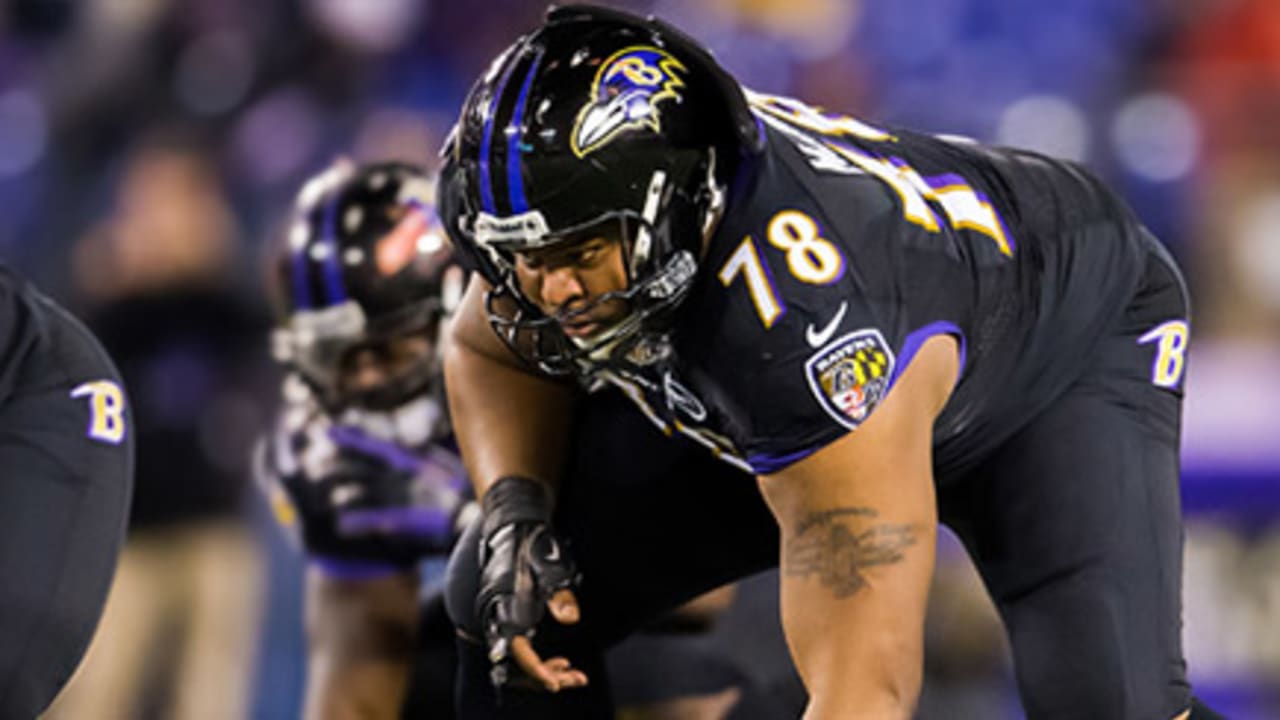 Tackle Michael Oher, guard Marshal Yanda and center Gino