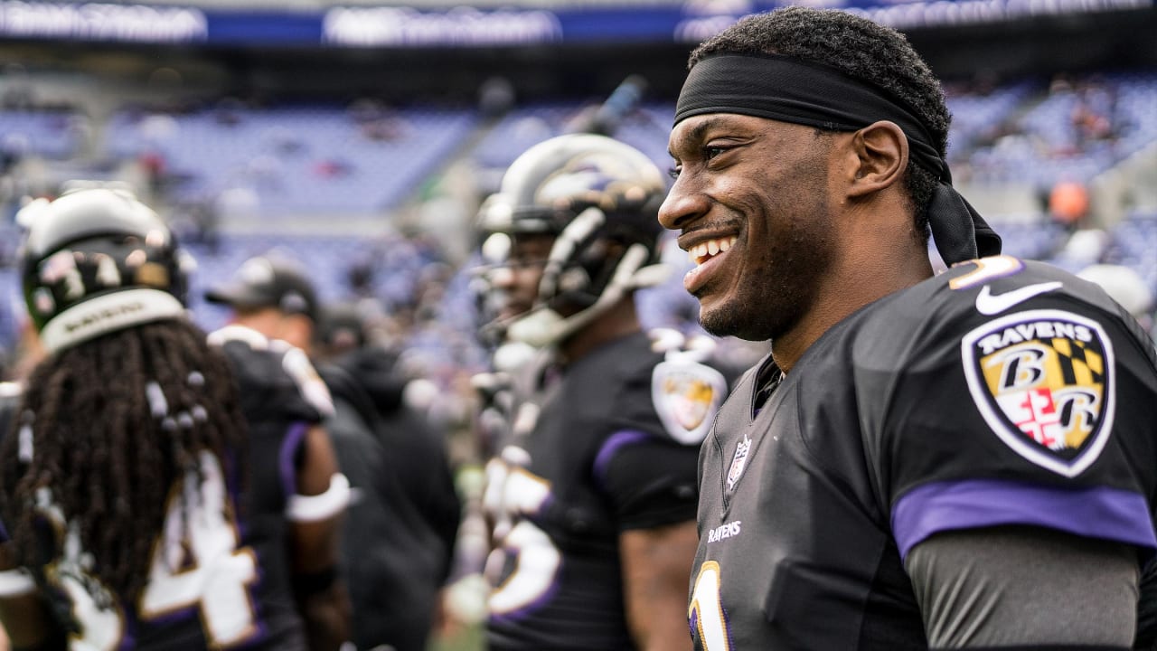 Baltimore Ravens quarterback Robert Griffin III (3) in action during an NFL  match against the Baltimore