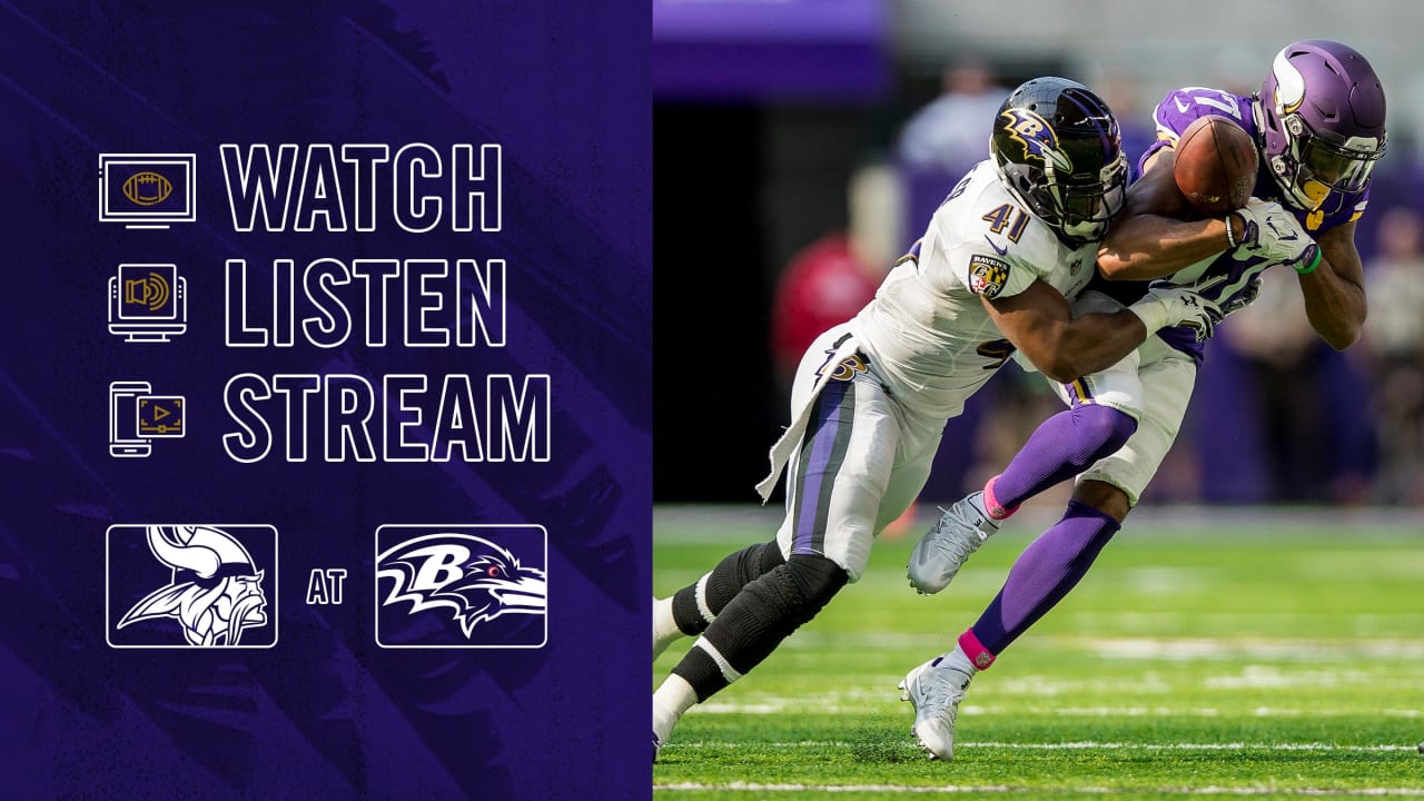 How to Watch, Listen, and Live Stream Ravens vs. Vikings