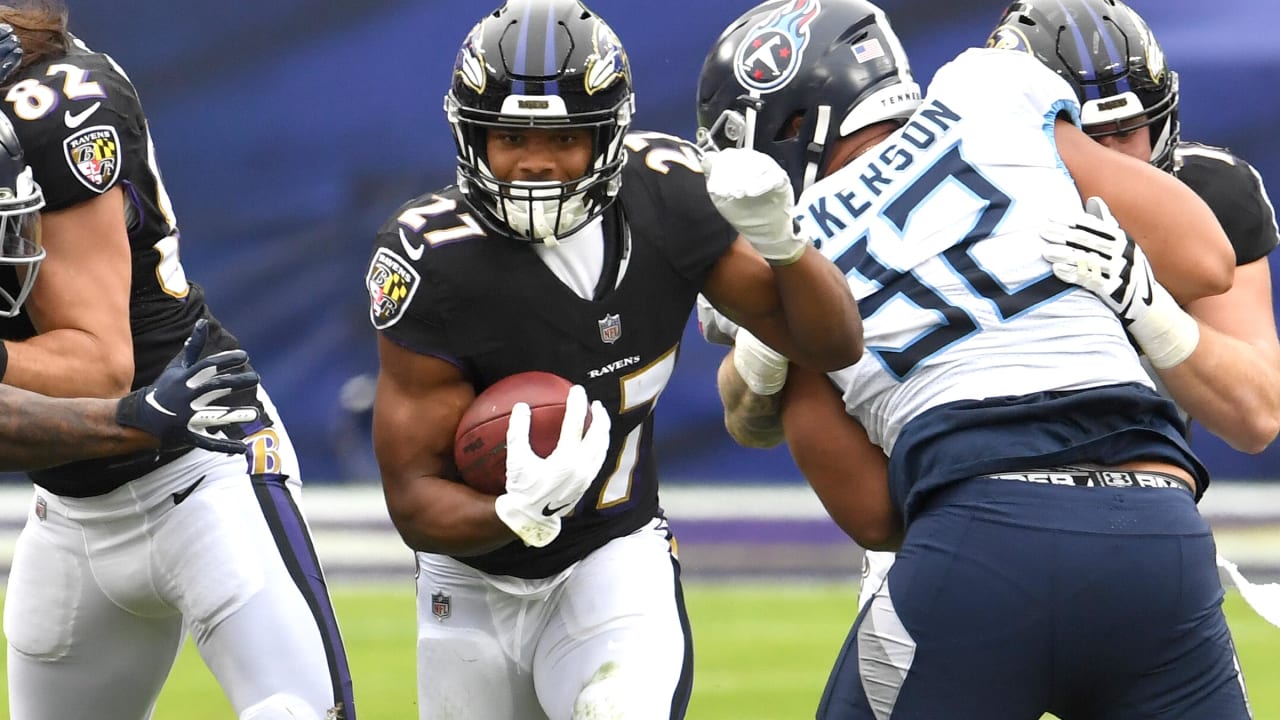 Tennessee Titans vs. Baltimore Ravens, Week 11, 2020, M&T Bank Stadium,  J.K. Dobbins