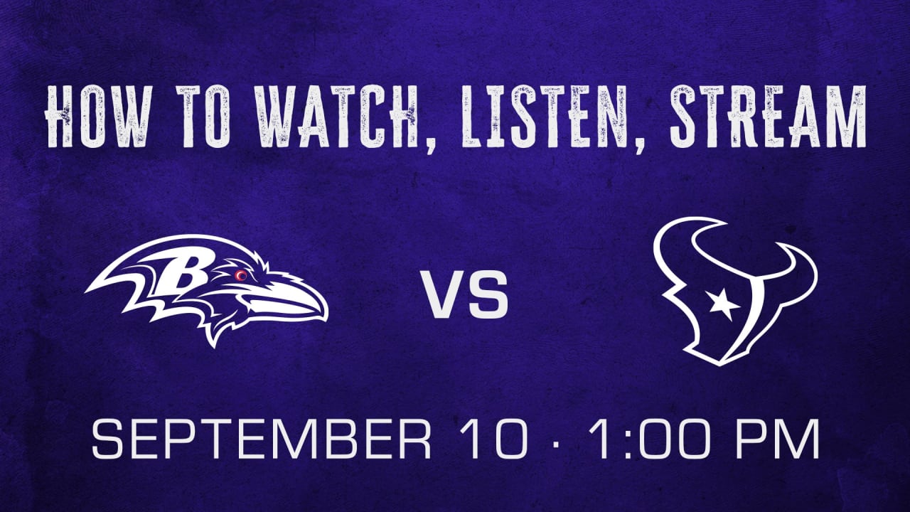 What TV channel is Texans vs Ravens game on today? Free live