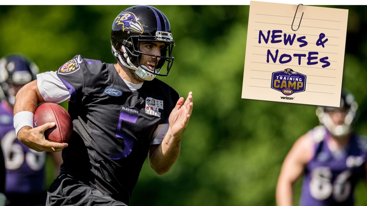 Before start of training camp, Ravens quarterback Joe Flacco