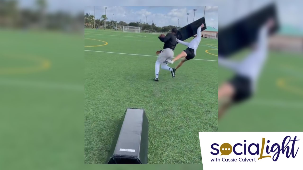 SociaLight J.K. Dobbins Bulldozes His Trainer