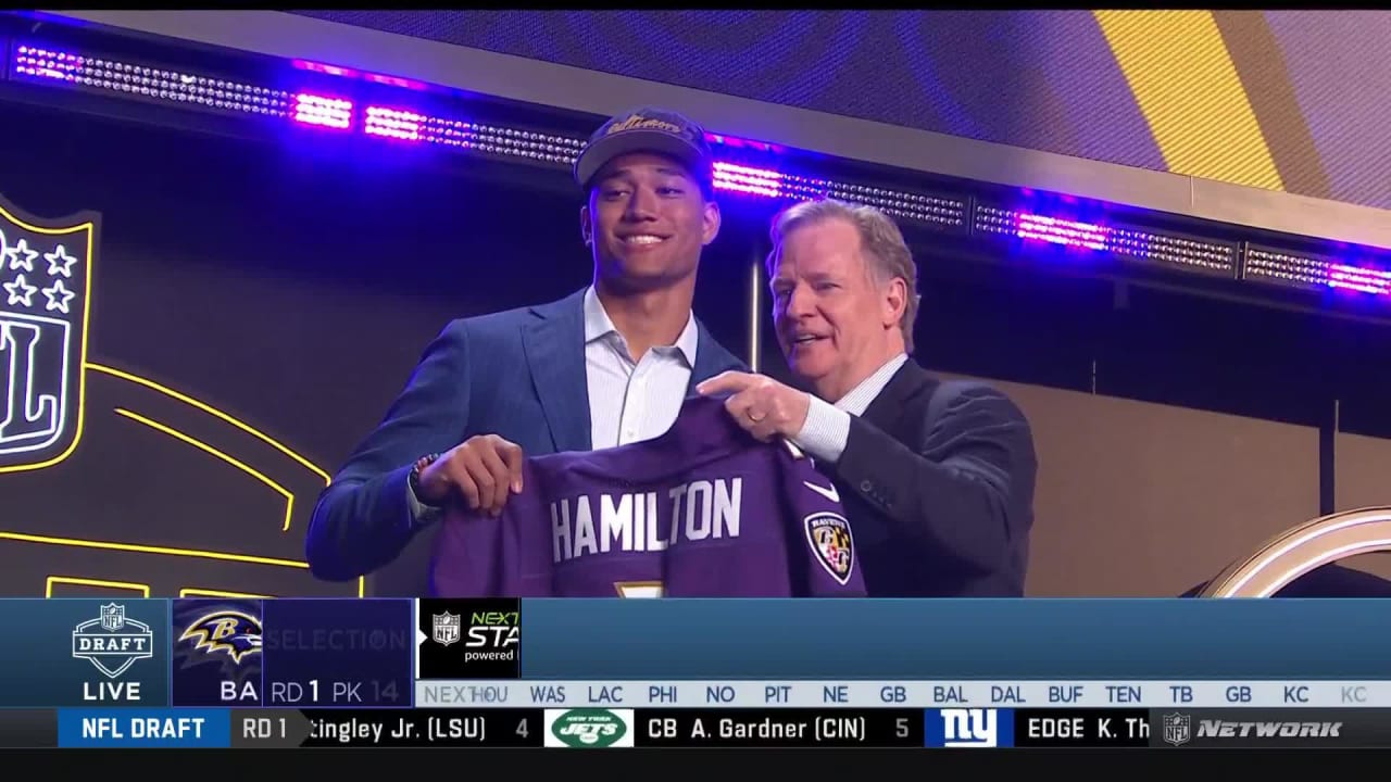 2022 NFL Draft: Kyle Hamilton is selected by the Baltimore Ravens at #14 in  the first round - One Foot Down