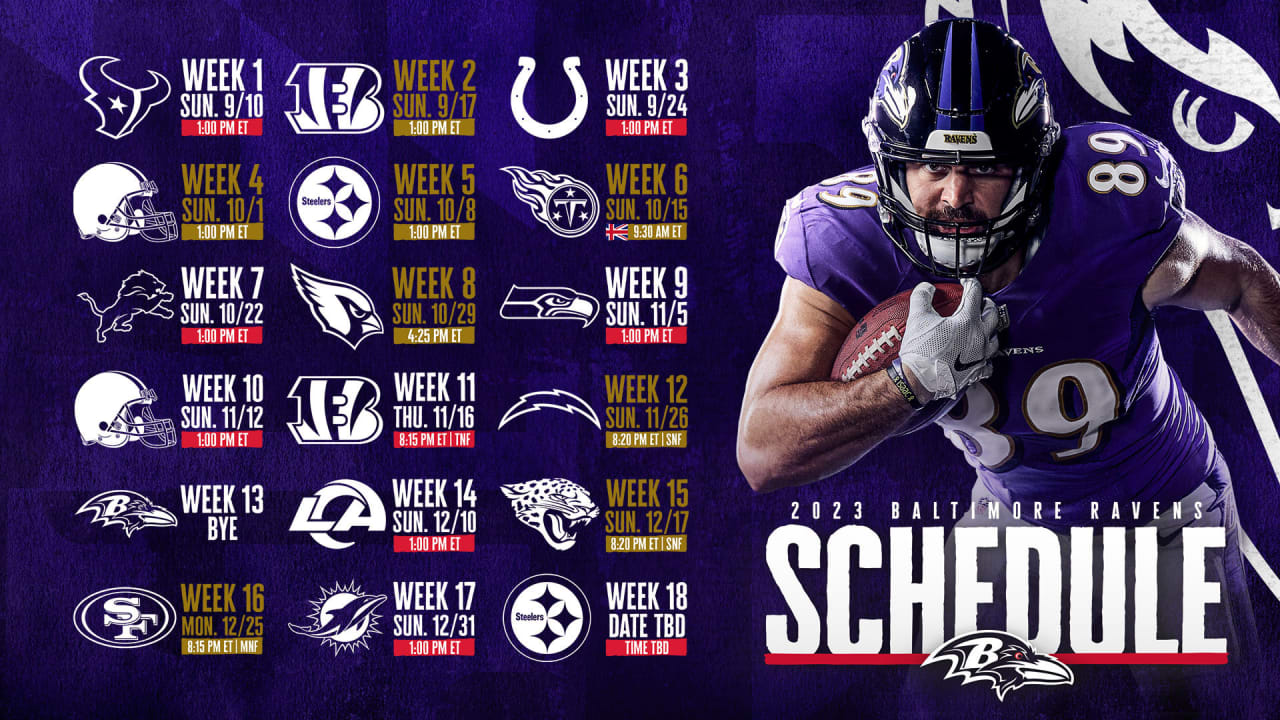 Baltimore Ravens 2023 Schedule