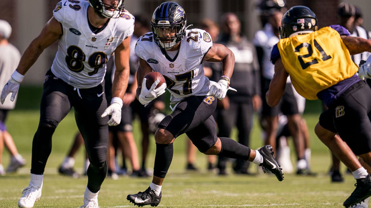 Ravens running back J.K. Dobbins back at practice after beginning