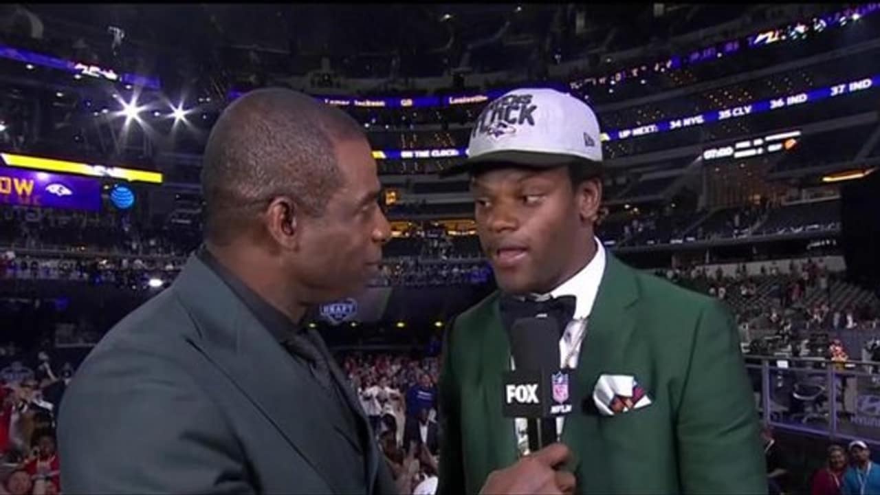 Lamar Jackson at the NFL draft