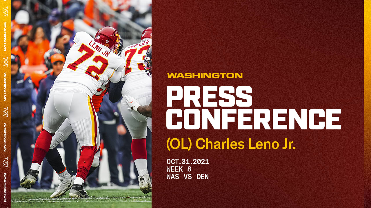 Washington Commanders offensive tackle Charles Leno Jr. (72) looks