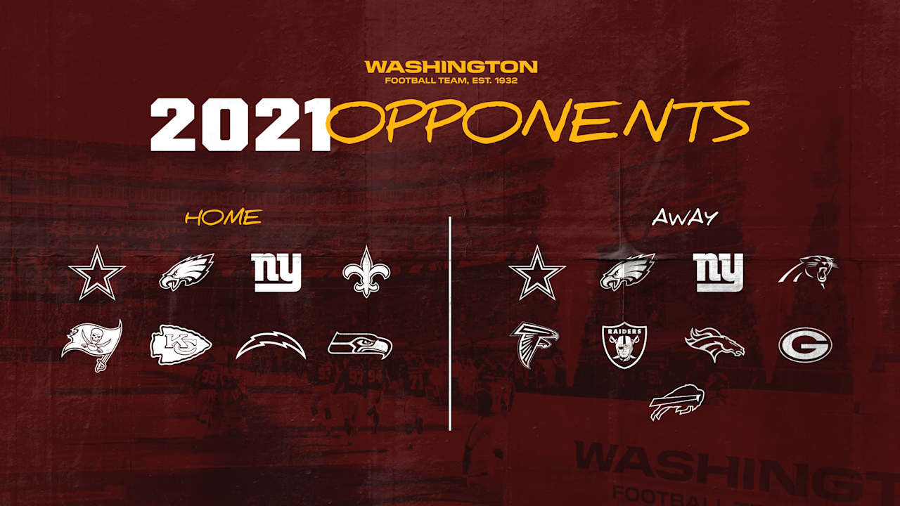 Printable 2021-2022 Washington Redskins Schedule