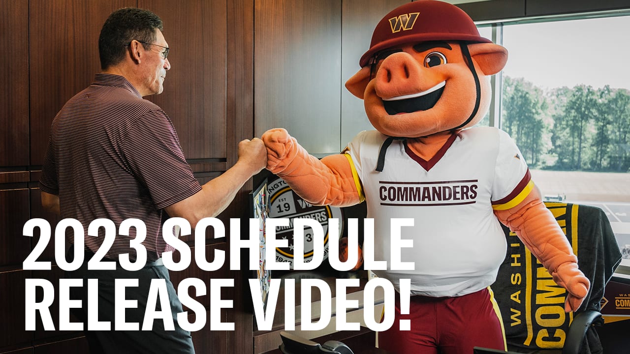 WATCH: Commanders use mascot to reveal schedule