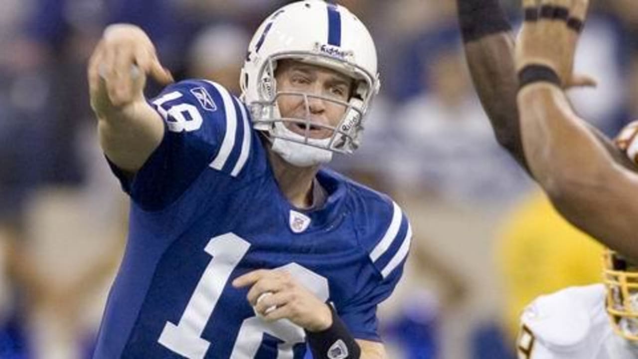 Peyton Manning threw one final TD to Reggie Wayne during his