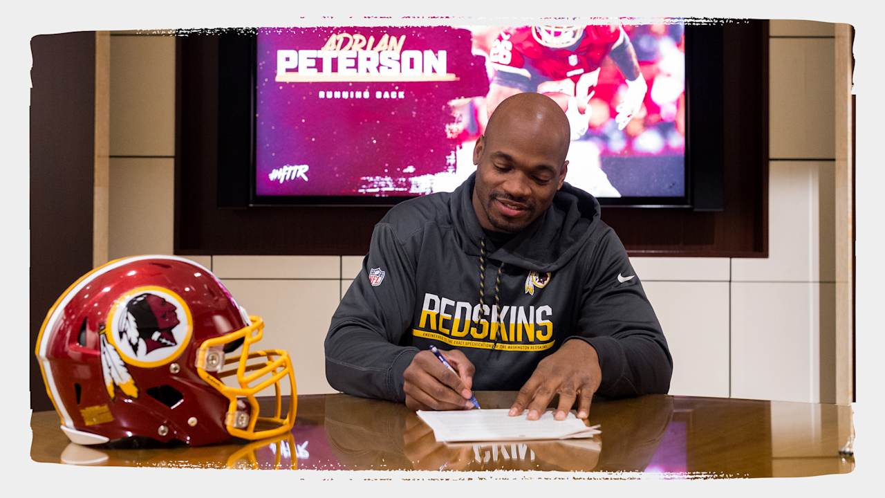 Adrian Peterson: Washington Redskins to re-sign RB on two-year deal