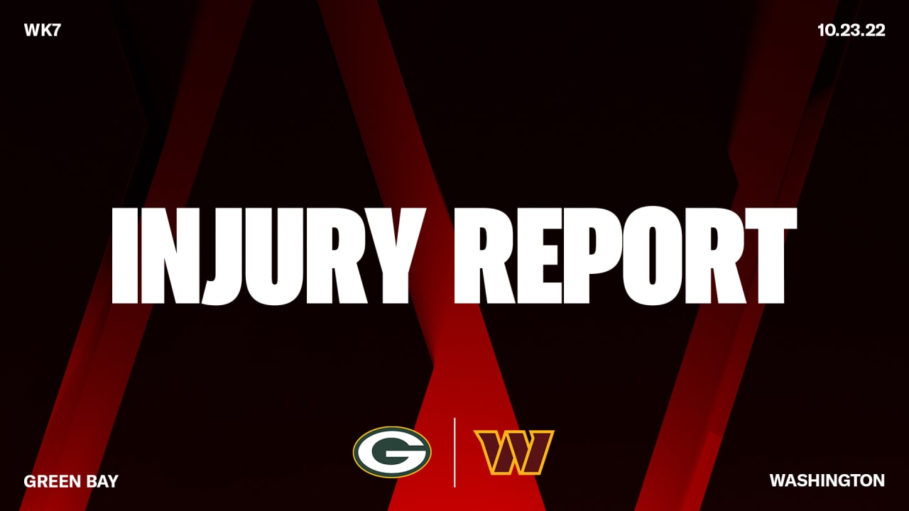 Green Bay Packers vs Washington Commanders Wednesday injury report - On3