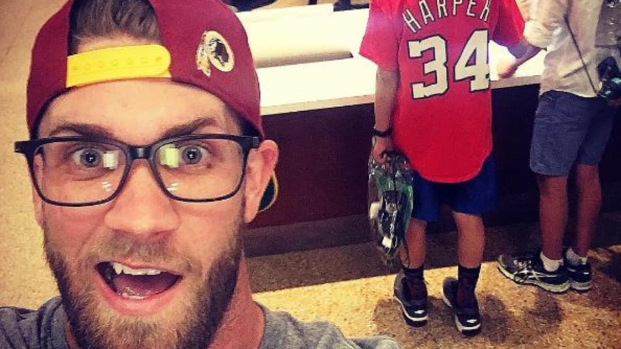 Bryce Harper's Off Day Plans Include Wearing A Redskins Hat