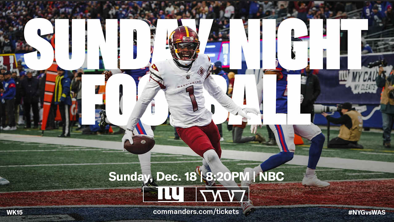 Commanders-GIants rematch flexed to 'Sunday Night Football' - Washington  Times