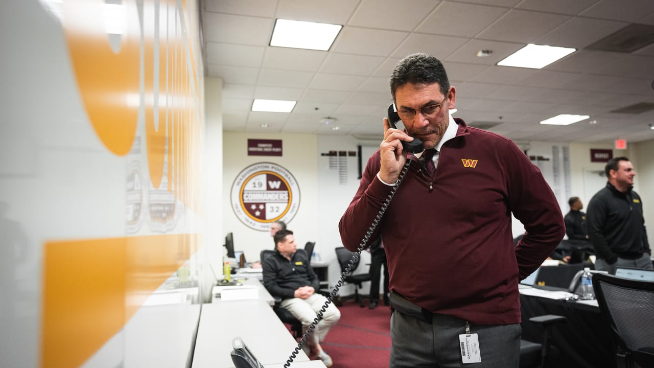 Take a look inside the Washington Commanders' draft room