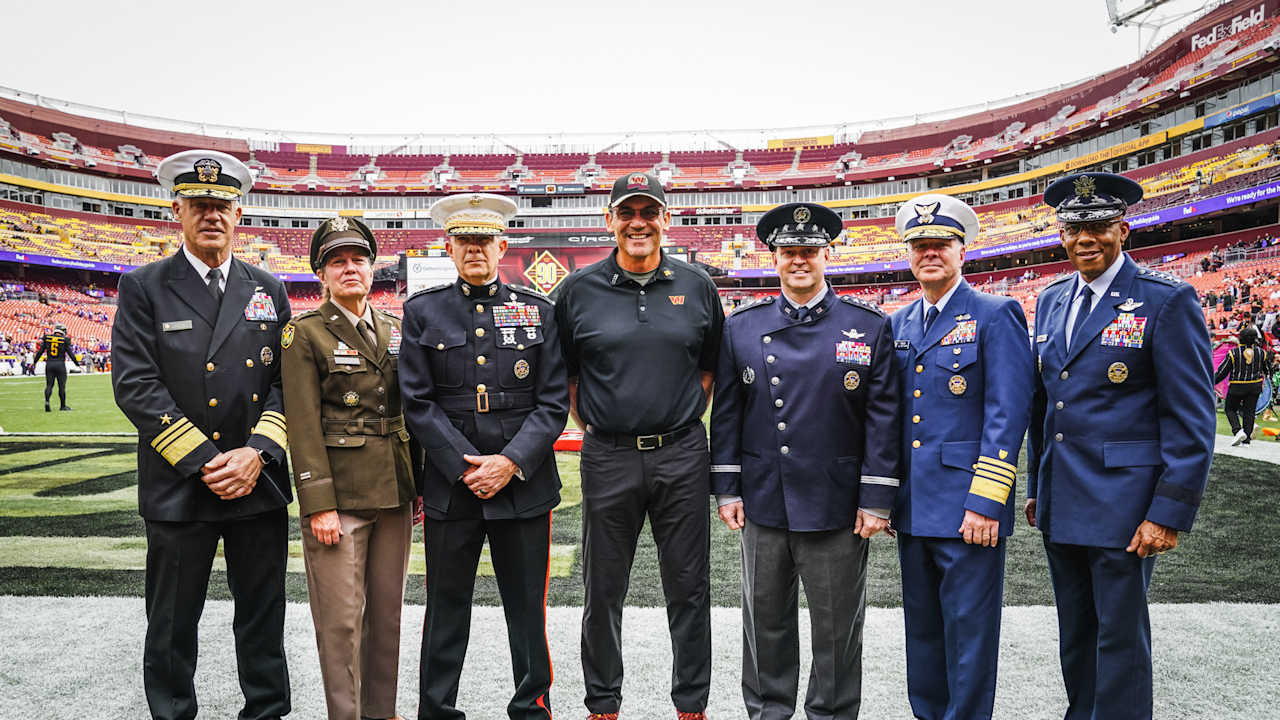 ‘Days like today are really powerful’ Commanders honor military community at Salute to Service game