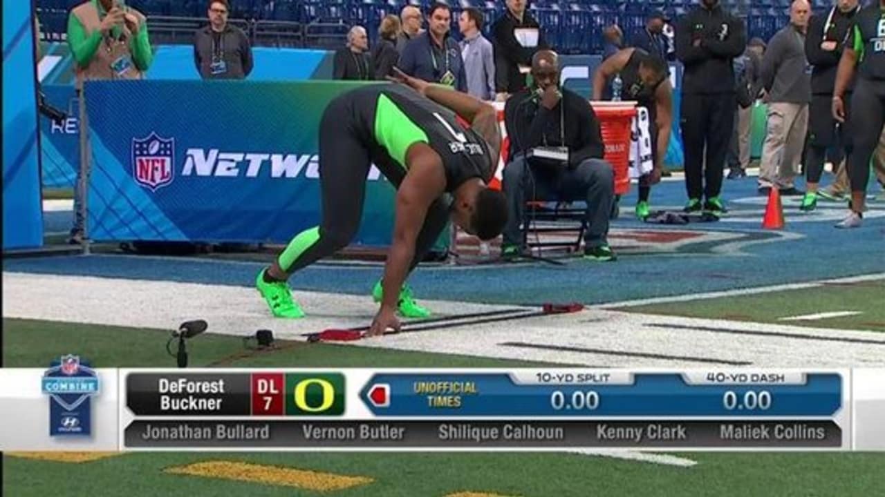 Buckner clocks 5.05 in the 40-yard dash at NFL Combine