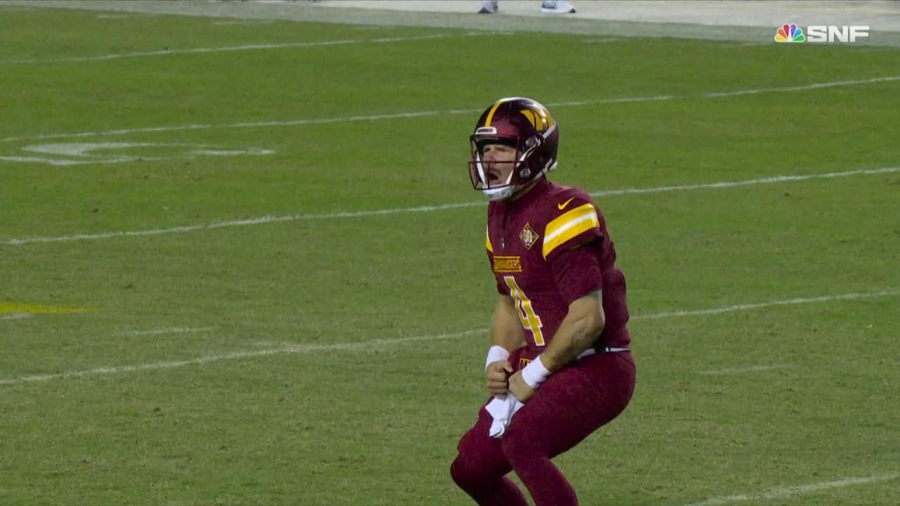 Washington Commanders wide receiver Terry McLaurin scores TD after running  back Brian Robinson's fumble via truck stick at goal line