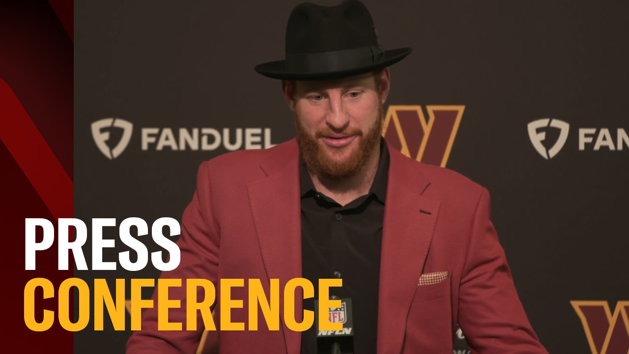 The Internet is RIPPING Carson Wentz's Commanders Press Conference