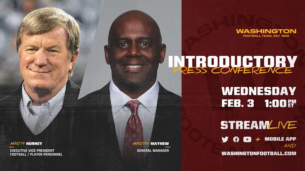 PRESS CONFERENCE: Martin Mayhew and Marty Hurney Join the Washington  Football Family