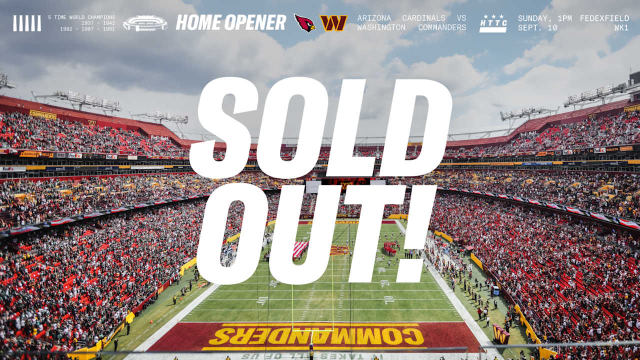 Commanders season opener vs. Cardinals officially sold out