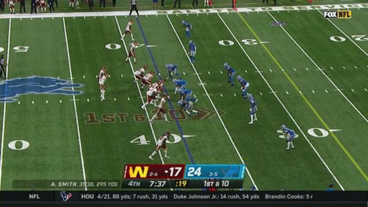 Alex Smith Delivers Strike Under Duress To Logan Thomas For 27 Yards