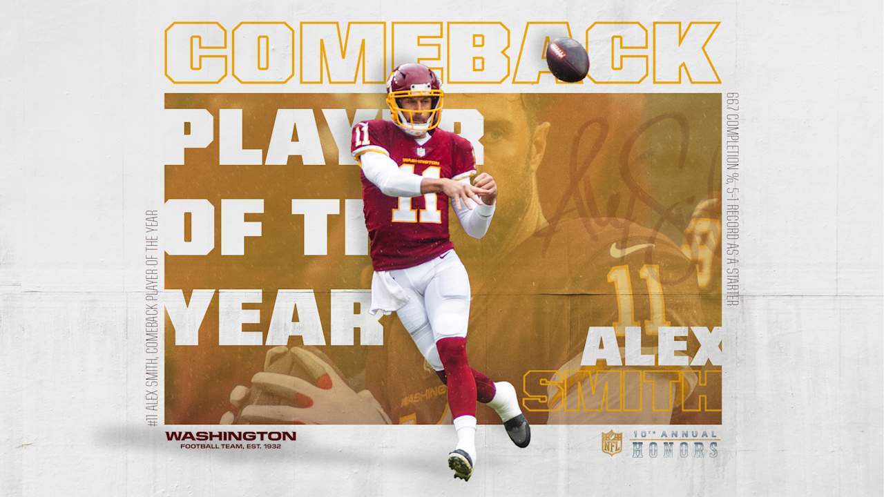 Alex Smith wins NFL Comeback Player of the Year! - Hogs Haven