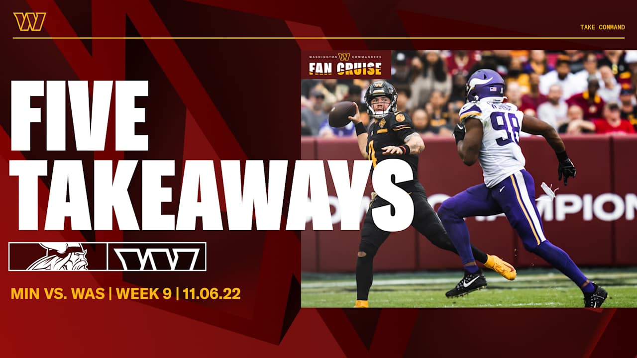 Takeaways: Vikings beat Commanders 20-17 to improve to 7-1