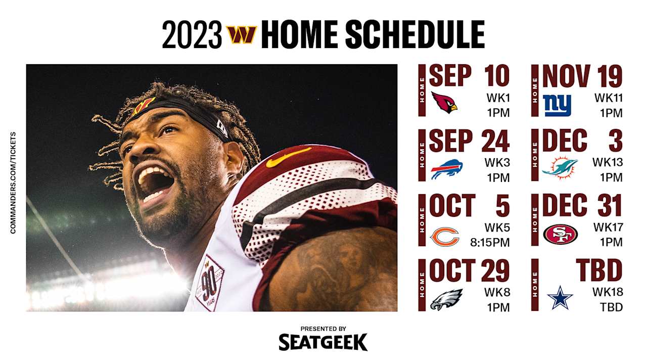 Washington Commanders 2022 Schedule and Results
