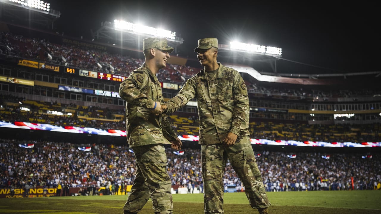 Washington Redskins salute the military