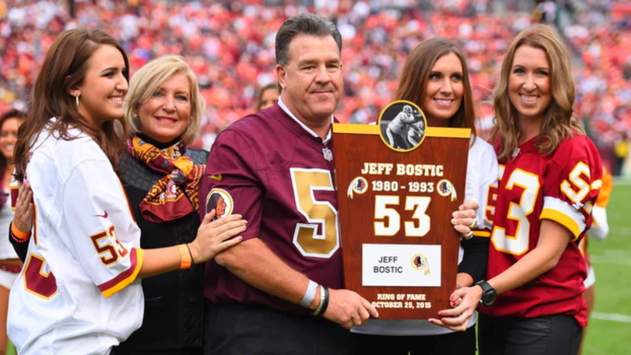 Jeff Bostic Inducted Into Redskins Ring Of Fame At Halftime